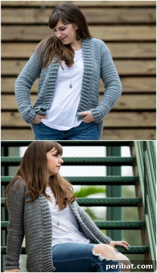 Simple Everyday Crochet Cardigan, versatile and comfortable