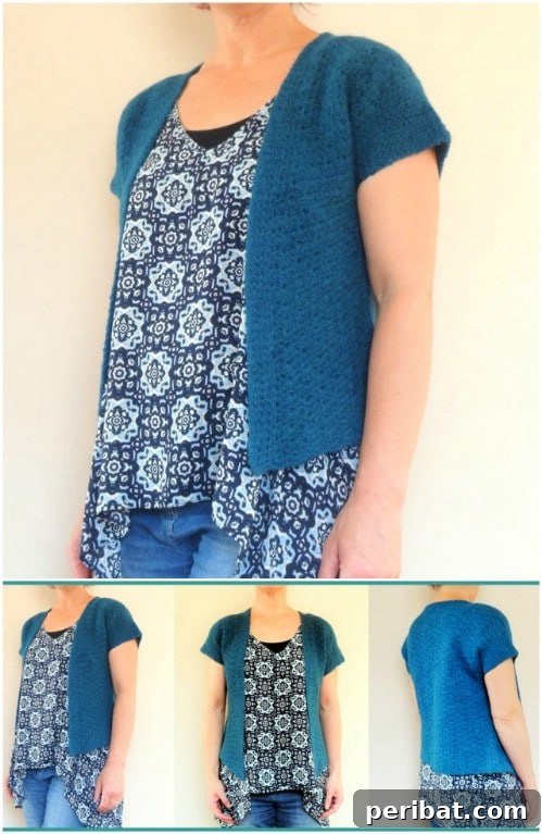 Simple Spring Cardigan with short sleeves and a cropped fit
