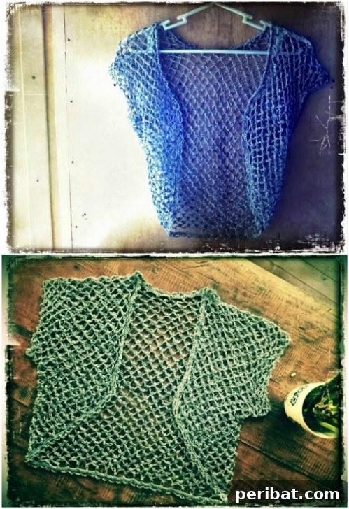 Easy Crochet Bolero Cardigan with open stitches
