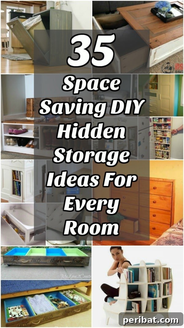 35 Space Saving DIY Hidden Storage Ideas For Every Room