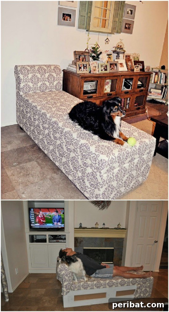 DIY Storage Chaise Lounge for Bedroom Relaxation