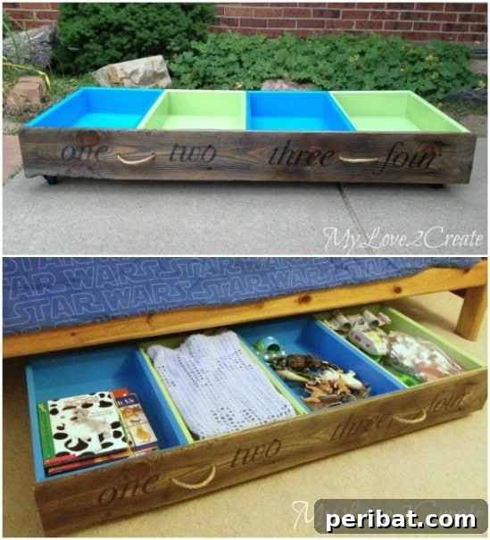 Easy Under Bed Storage Solution with Repurposed Drawers