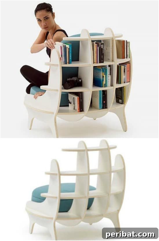Built-In Bookcase Reading Chair