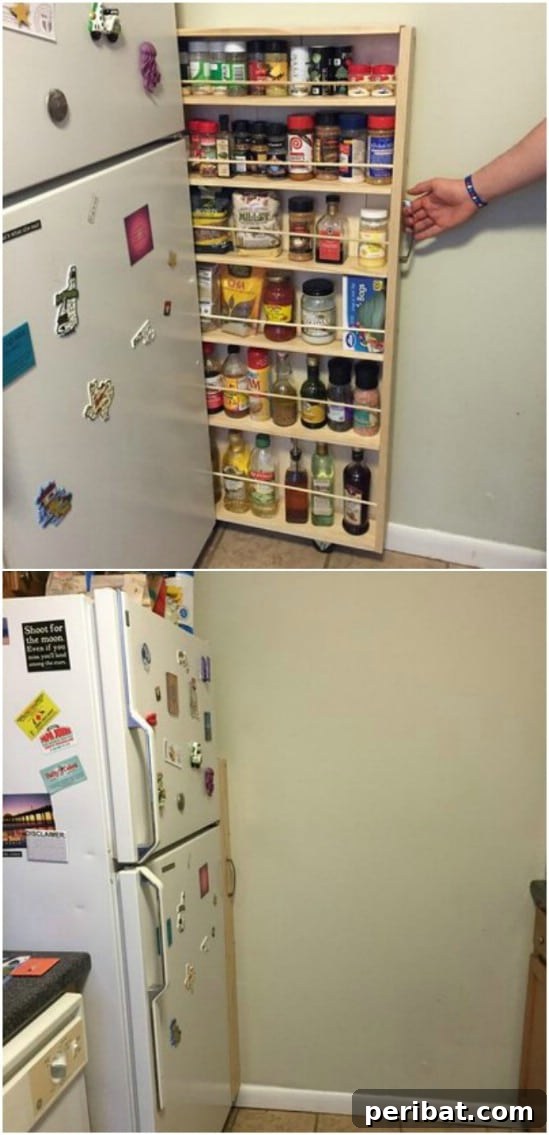 DIY Slide Out Kitchen Pantry for Narrow Gaps