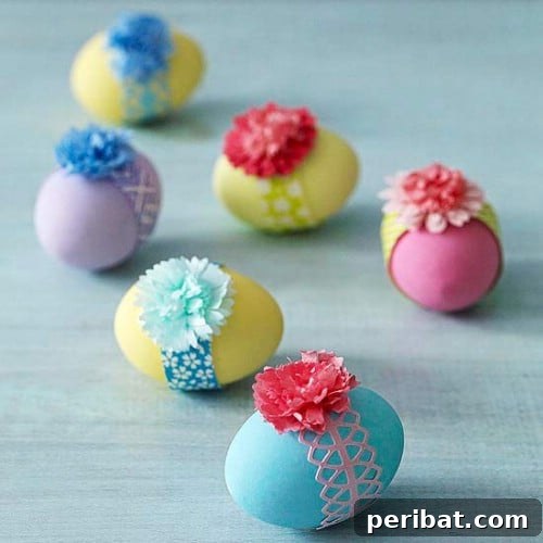 80 Captivating Easter Egg Art & Craft Ideas 18 Ribbon Easter Eggs - 80 Creative and Fun Easter Egg Decorating and Craft Ideas
