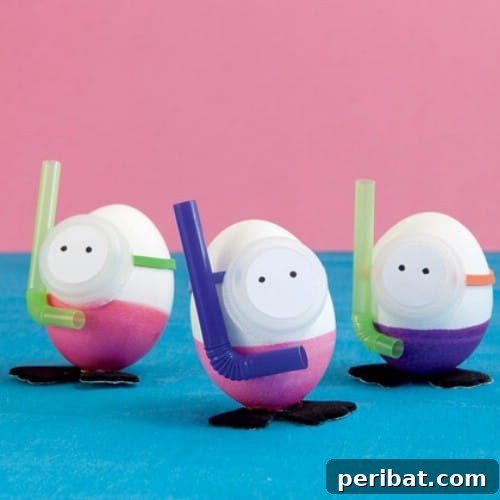 80 Captivating Easter Egg Art & Craft Ideas 27 Snorkeling Easter Eggs - 80 Creative and Fun Easter Egg Decorating and Craft Ideas