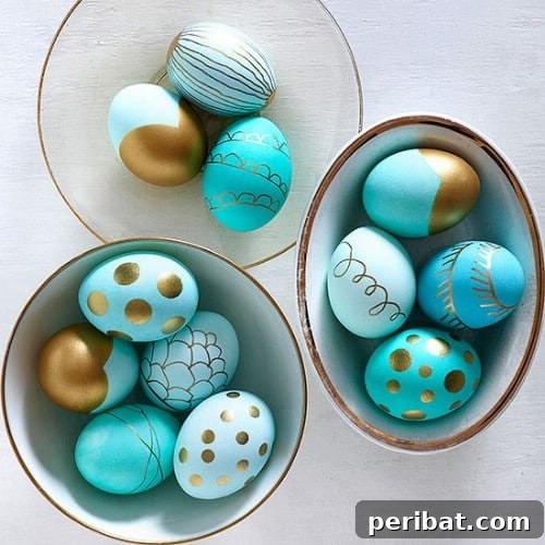 80 Captivating Easter Egg Art & Craft Ideas 31 Metallic Easter Eggs - 80 Creative and Fun Easter Egg Decorating and Craft Ideas