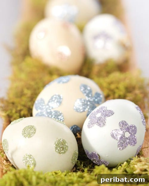 80 Captivating Easter Egg Art & Craft Ideas 46 Glittery Sticker Easter Eggs - 80 Creative and Fun Easter Egg Decorating and Craft Ideas
