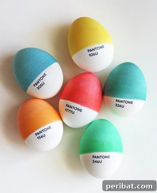 80 Captivating Easter Egg Art & Craft Ideas 59 Pantone Easter Eggs - 80 Creative and Fun Easter Egg Decorating and Craft Ideas