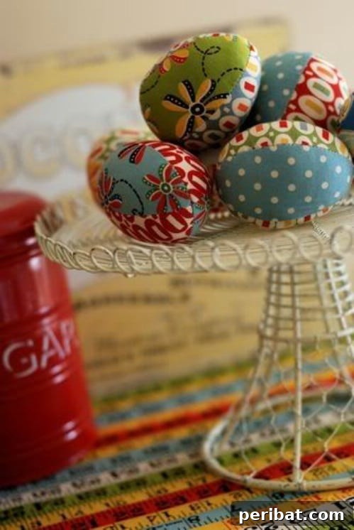 80 Captivating Easter Egg Art & Craft Ideas 68 Fabric Covered Easter Eggs - 80 Creative and Fun Easter Egg Decorating and Craft Ideas