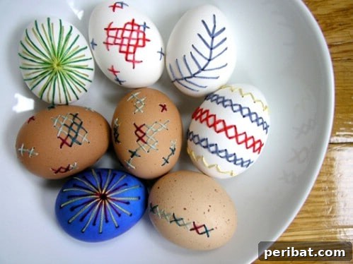 80 Captivating Easter Egg Art & Craft Ideas 69 Embroidered Easter Eggs - 80 Creative and Fun Easter Egg Decorating and Craft Ideas