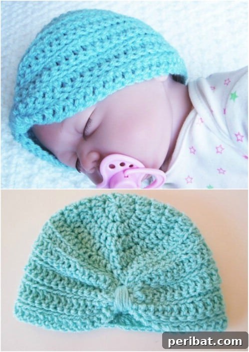 50 Irresistible Crochet Baby Projects to Craft Right Away 11 Easy Newborn Turban Crochet Pattern