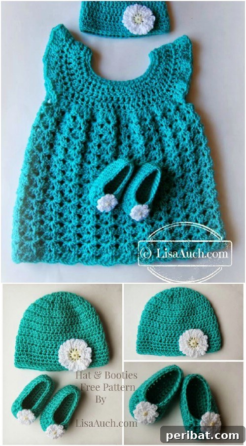 50 Irresistible Crochet Baby Projects to Craft Right Away 12 Crochet Booties and Matching Hat