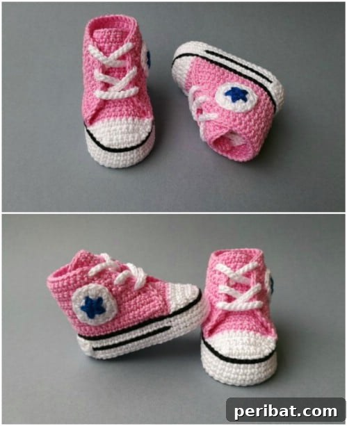 50 Irresistible Crochet Baby Projects to Craft Right Away 23 Cute Crochet Baby Converse Shoes