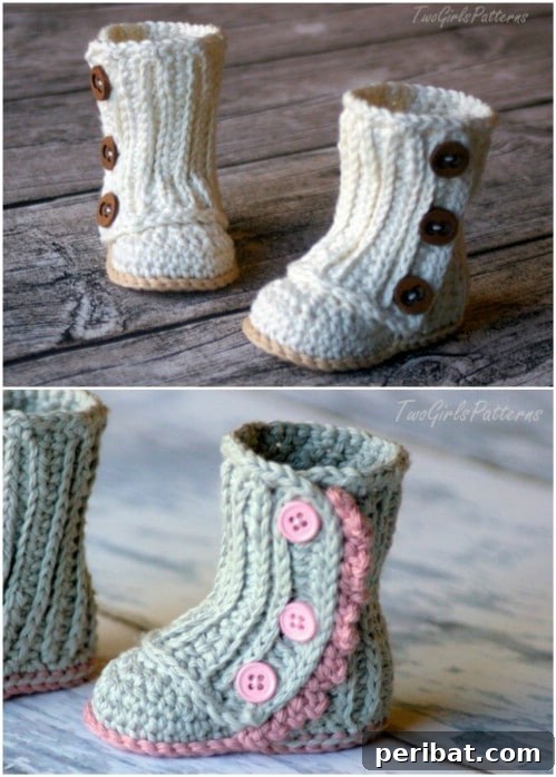 50 Irresistible Crochet Baby Projects to Craft Right Away 24 Crochet Wrap Boots for Baby
