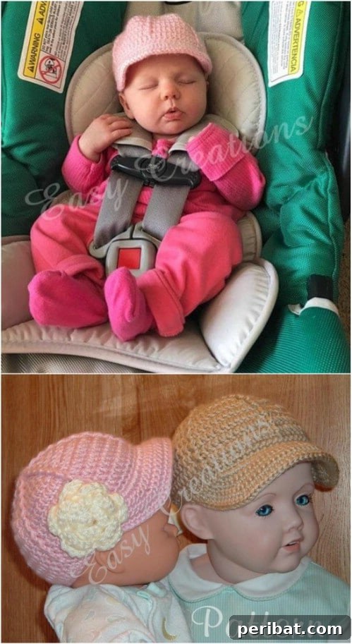 50 Irresistible Crochet Baby Projects to Craft Right Away 4 Adorable Crochet Baseball Cap for Baby