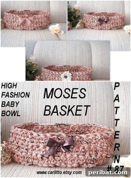 50 Irresistible Crochet Baby Projects to Craft Right Away 34 Gorgeous Crochet Baby Moses Basket