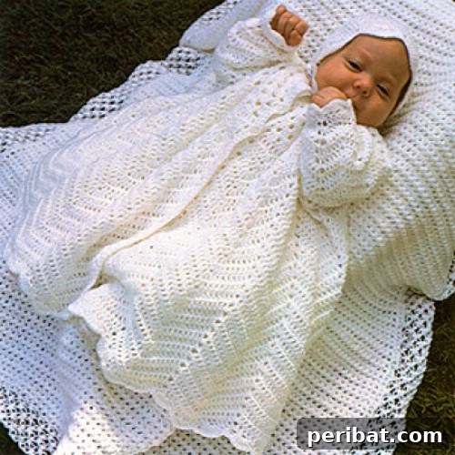 50 Irresistible Crochet Baby Projects to Craft Right Away 44 Christening Coat and Bonnet Crochet Pattern
