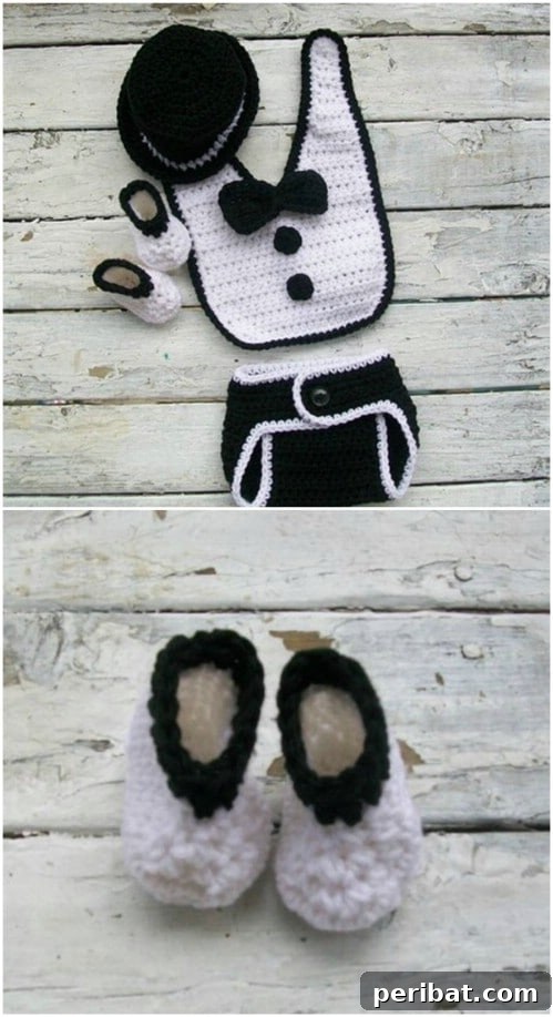 50 Irresistible Crochet Baby Projects to Craft Right Away 48 Little Boys' Crochet Tuxedo Set