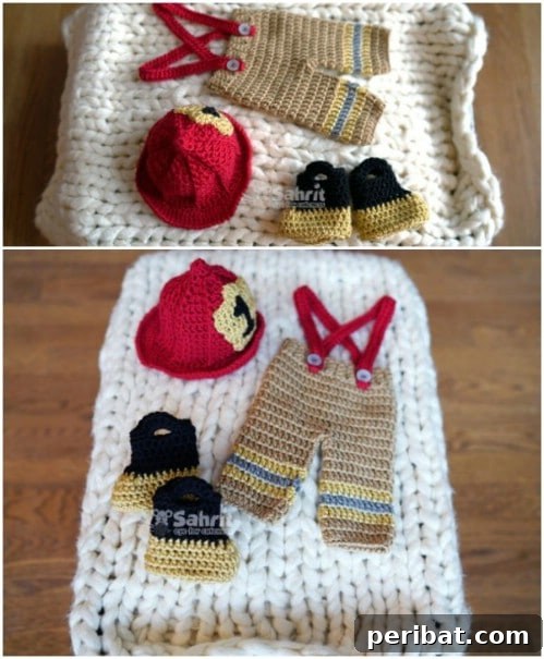 50 Irresistible Crochet Baby Projects to Craft Right Away 50 Newborn Crochet Fireman Set
