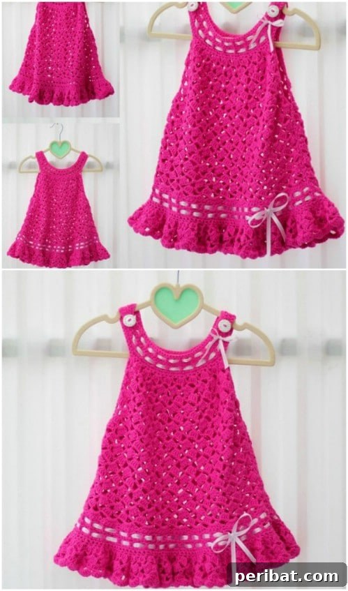 50 Irresistible Crochet Baby Projects to Craft Right Away 52 Lace Look Crochet Dress for Girls