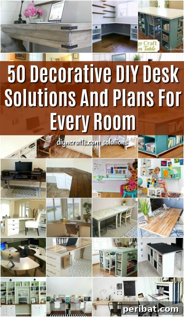 Craft 50 Stylish DIY Desks: Plans for Every Room & Aesthetic 2 50 Creative DIY Desk Solutions And Plans For Every Room