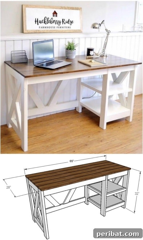 DIY Farmhouse Desk