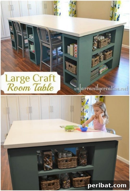 Large DIY Craft Desk
