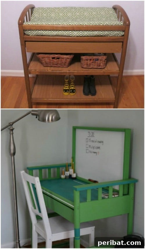 DIY Changing Table Turned Desk