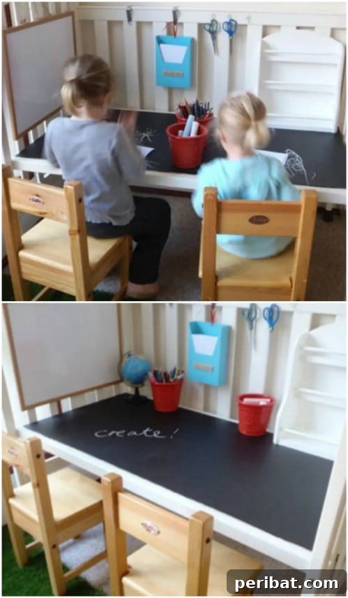 Repurposed Baby Crib Desk