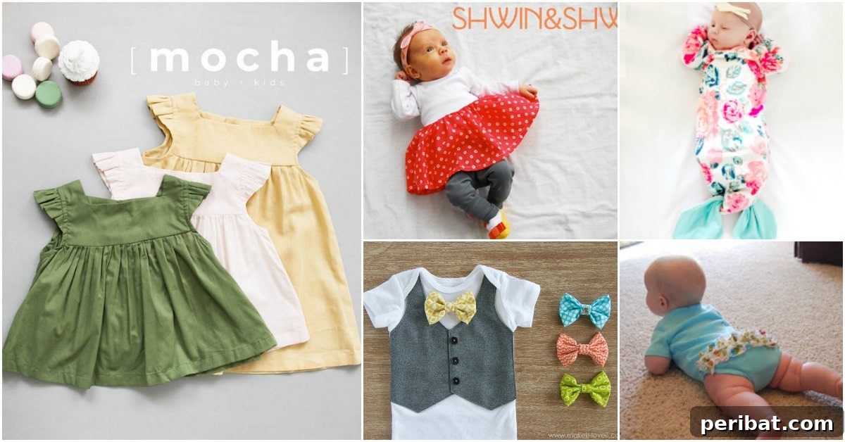 40 Sweet & Simple Baby Sewing Projects for Everyone 2 diy baby clothes