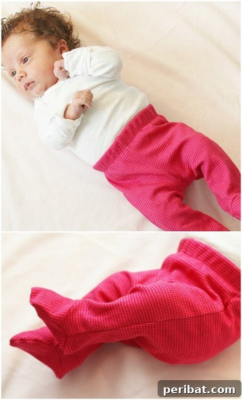 40 Sweet & Simple Baby Sewing Projects for Everyone 12 Newborn Footed Pants Pattern