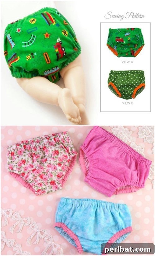 40 Sweet & Simple Baby Sewing Projects for Everyone 16 Easy Lined Diaper Cover