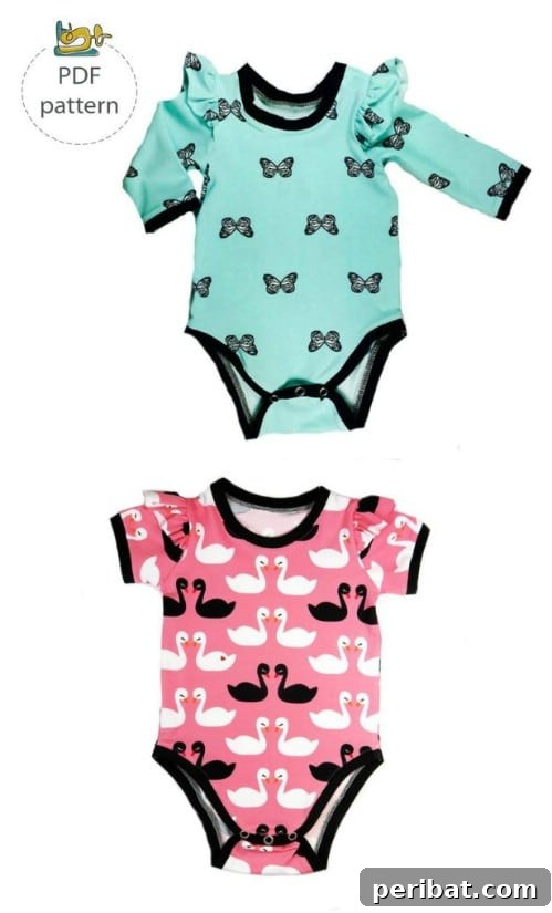 40 Sweet & Simple Baby Sewing Projects for Everyone 20 Adorable Ruffle Sleeve Onesie Pattern