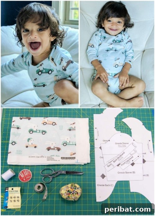 40 Sweet & Simple Baby Sewing Projects for Everyone 27 Cute Standard Onesie Pattern