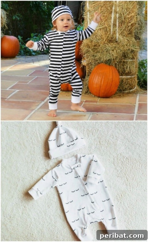 40 Sweet & Simple Baby Sewing Projects for Everyone 28 Zippered Pajama Onesie