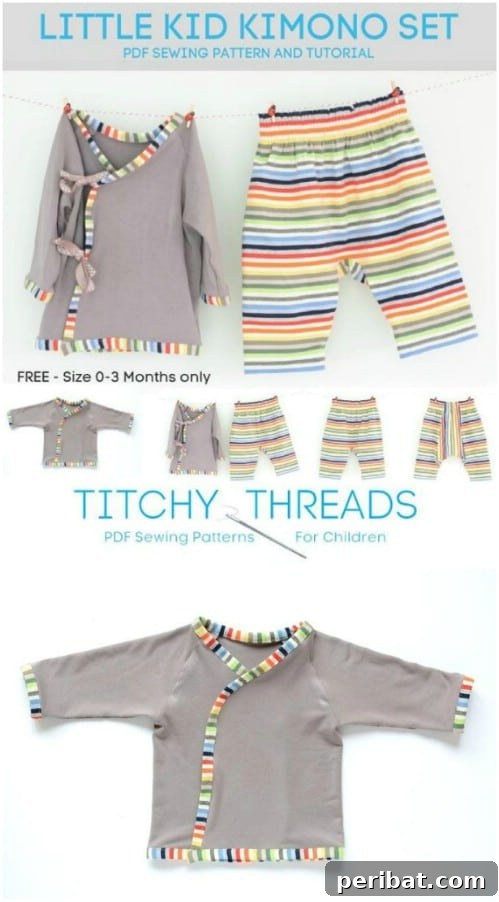 40 Sweet & Simple Baby Sewing Projects for Everyone 34 Newborn Kimono Set