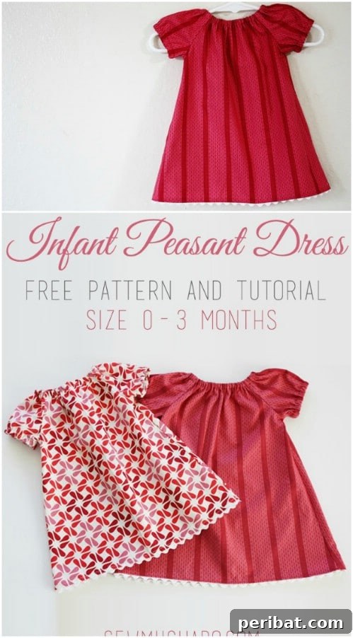 40 Sweet & Simple Baby Sewing Projects for Everyone 36 Baby Peasant Dress Pattern