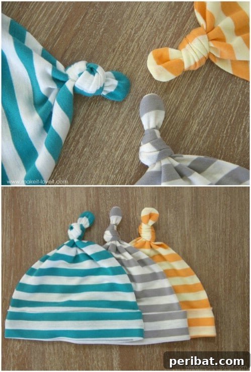 40 Sweet & Simple Baby Sewing Projects for Everyone 39 Simple Stretchy Knotted Baby Cap