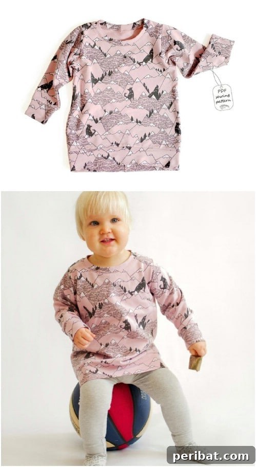 40 Sweet & Simple Baby Sewing Projects for Everyone 6 Easy Baby Tunic Sweatshirt
