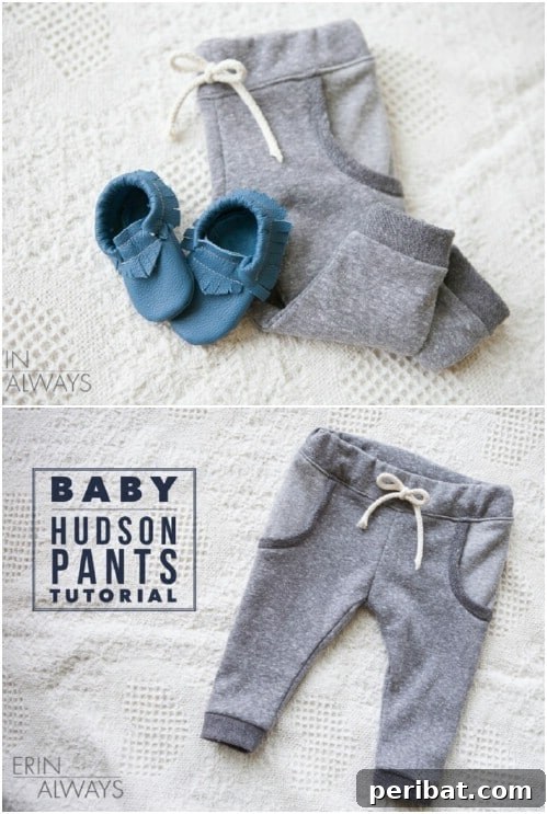 40 Sweet & Simple Baby Sewing Projects for Everyone 7 Easy Baby Hudson Pants Tutorial