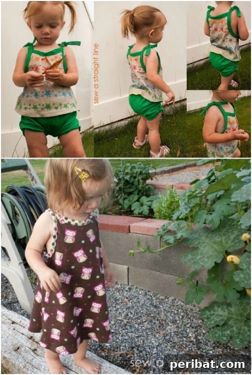 40 Sweet & Simple Baby Sewing Projects for Everyone 8 Little Girls’ Tops And Bottoms Pattern