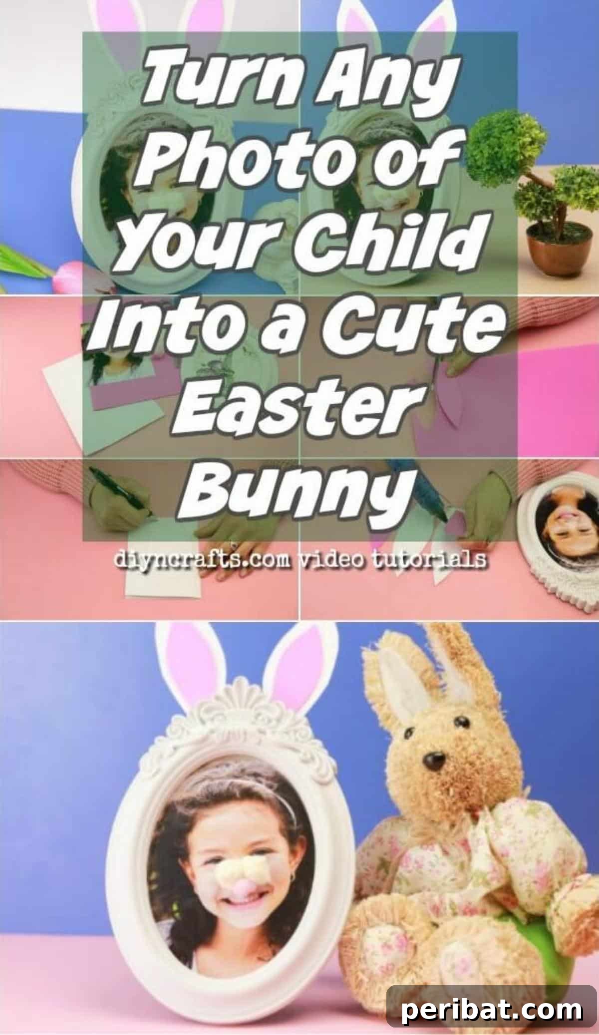 Turn Any Photo of Your Child Into a Cute Easter Bunny pinterest image