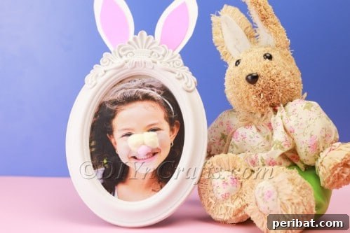Step 10: Finished Easter bunny photo frame