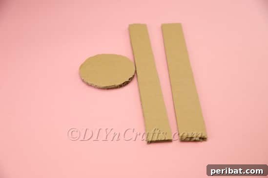 Hoppy Cardboard Easter Bunny Creation 4 More body shapes cut from brown cardboard