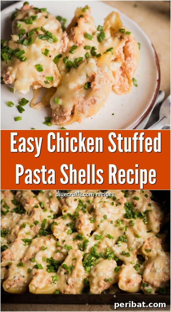 Stuffed pasta shells with chicken, barbecue sauce, and cheese, an Italian-inspired meal.