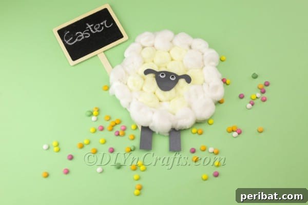 Fluffy Paper Plate Easter Sheep Craft 12 Final adorable paper plate Easter sheep