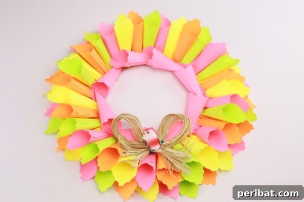 How to Make a Colorful Easter Wreath Out of Sticky Notes