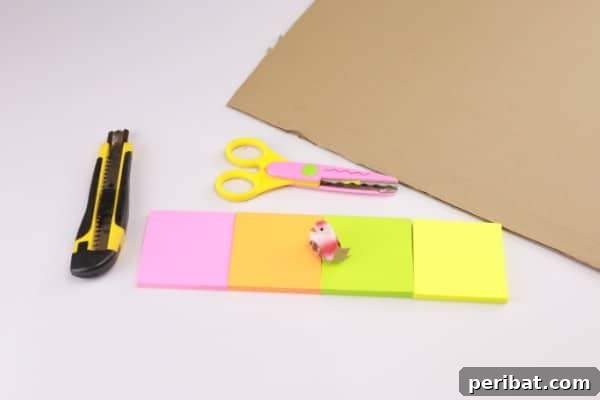 Transform Sticky Notes into a Vibrant Easter Wreath 4 Sticky note wreath materials - Cardboard base