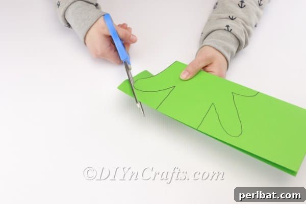 Craft a Charming Paper Easter Bunny 12 Cutting the body shape.